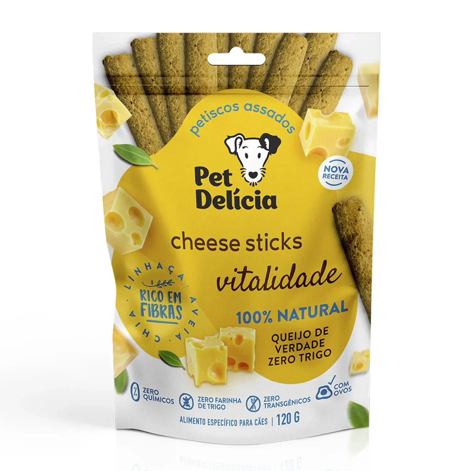 Petisco Pet Delícia Cheese Sticks Vegetariano